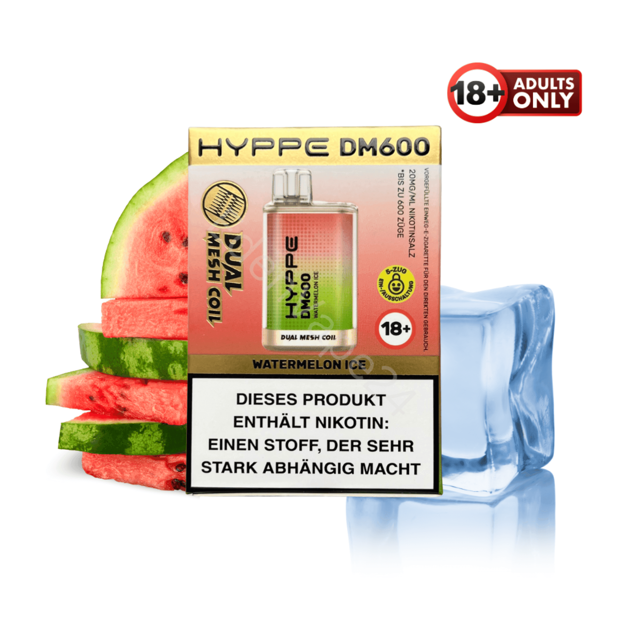 Flerbar HYPPE DM600 - Watermelon Ice - EdenVape24